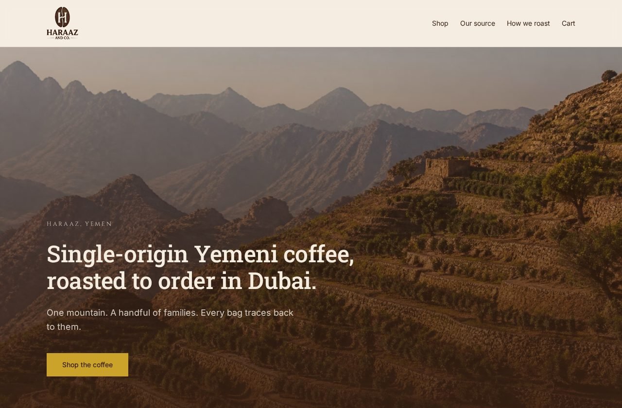 Haraaz and Co. homepage hero
