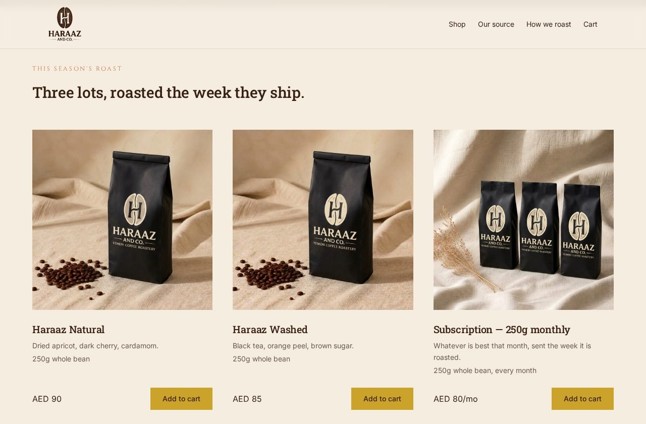 Haraaz and Co. shop and checkout